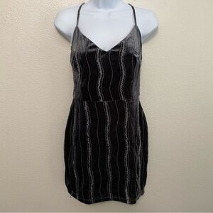 Gray‎ Velvet Y2K Sequined Bodycon Mini Dress M Hoco Party Event Occasion